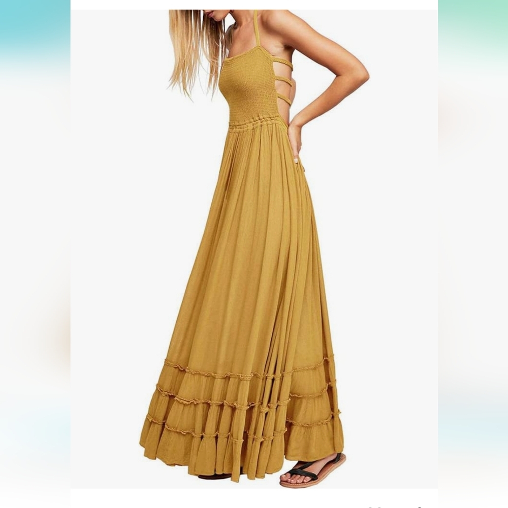 Mustard Yellow Bohemian dress